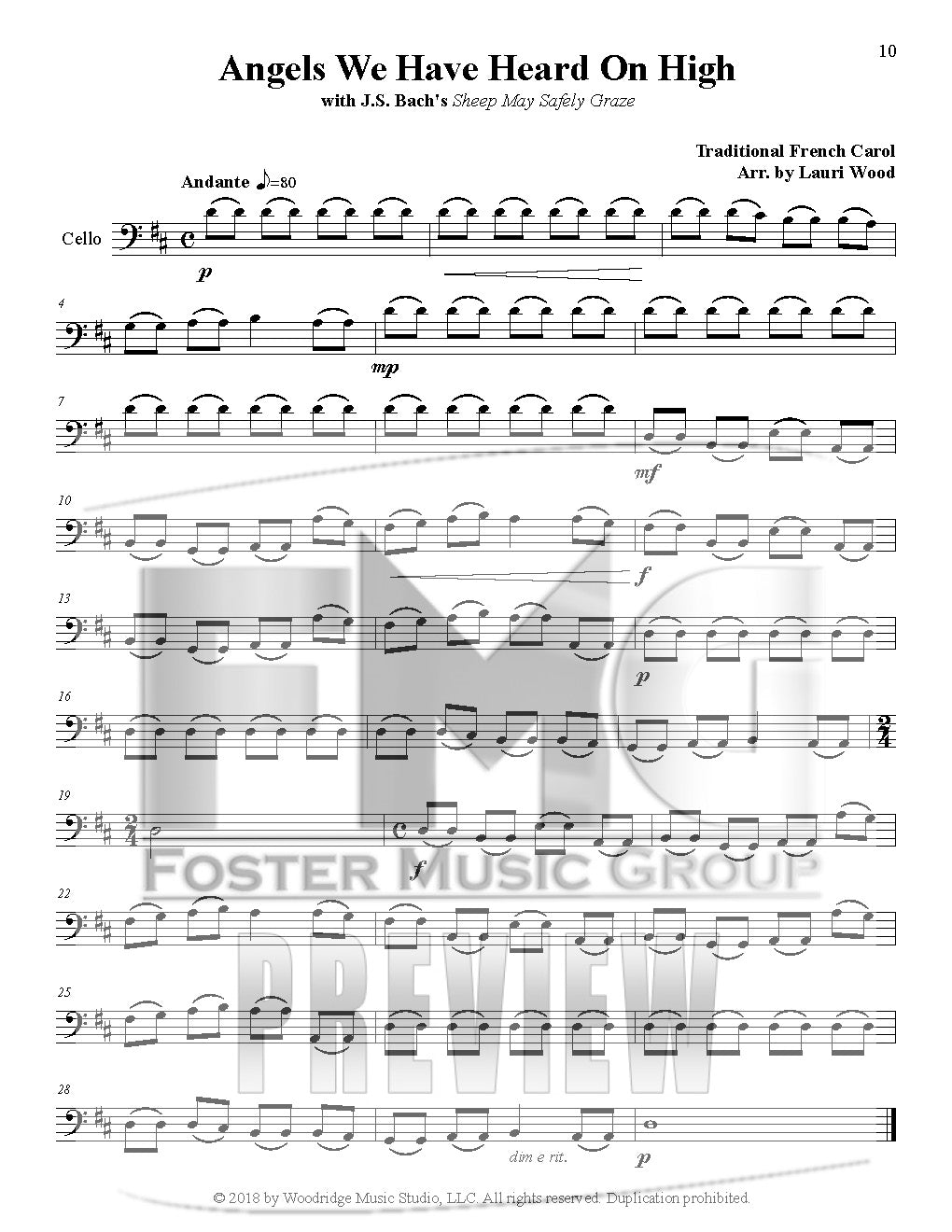 Angels We Have Heard On High (Instrumental String Trio) Arr. Wood