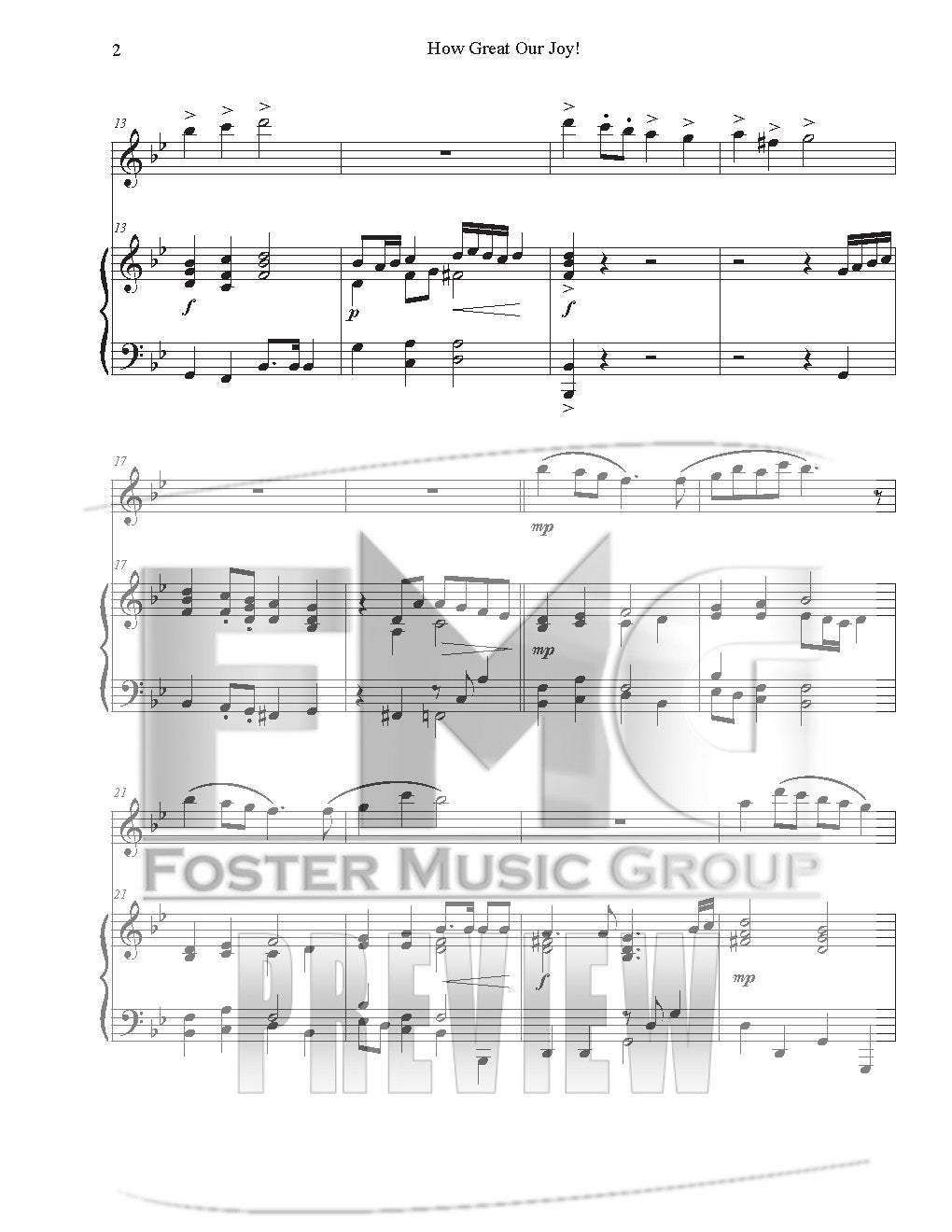 How Great Our Joy (Instrumental Duet)