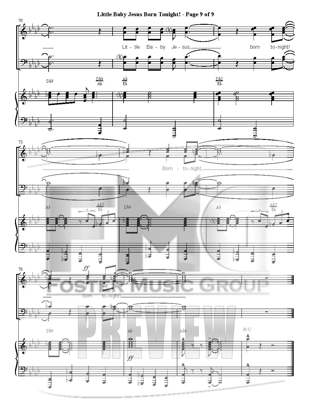 Little Baby Jesus Born Tonight