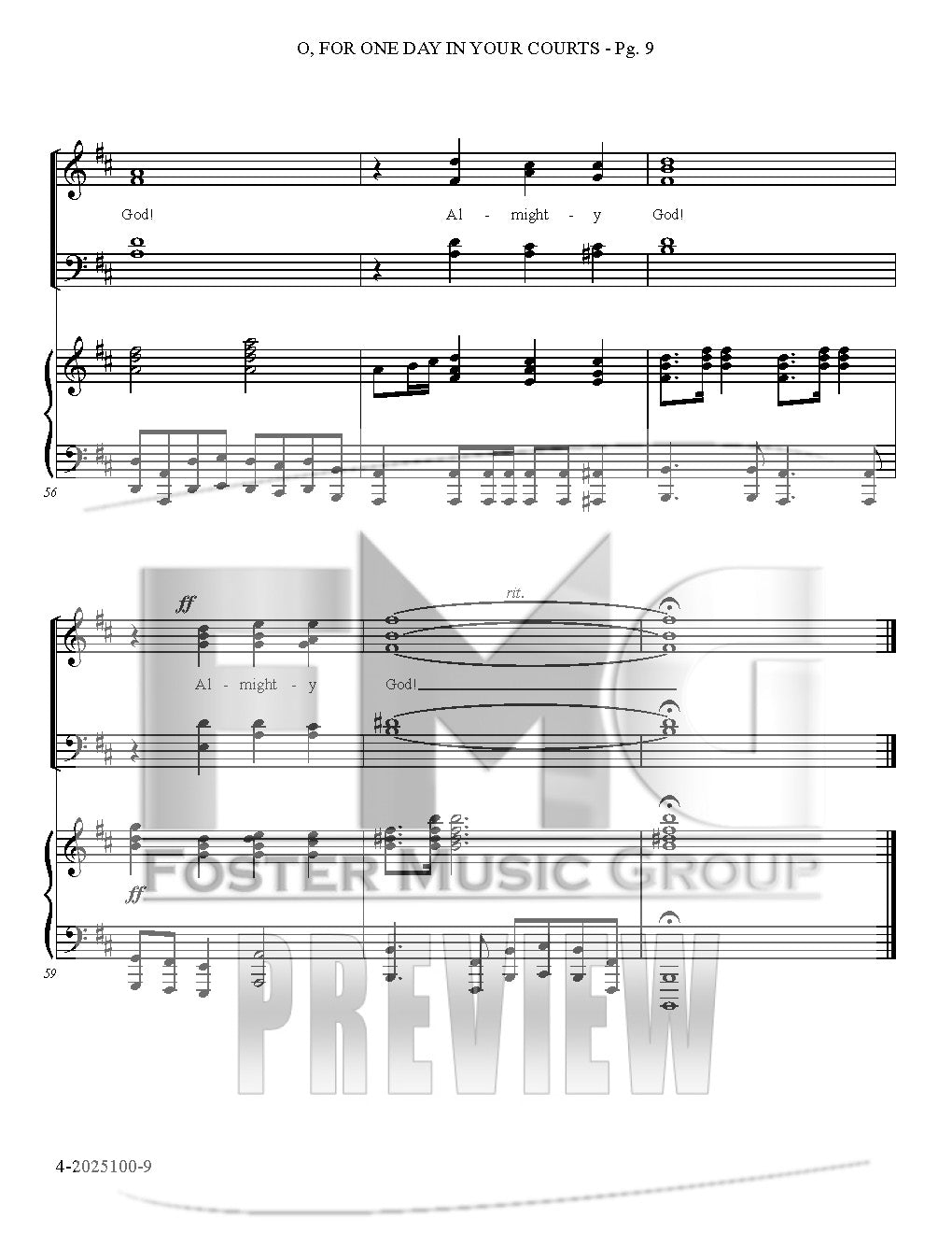 O For One Day In Your Courts