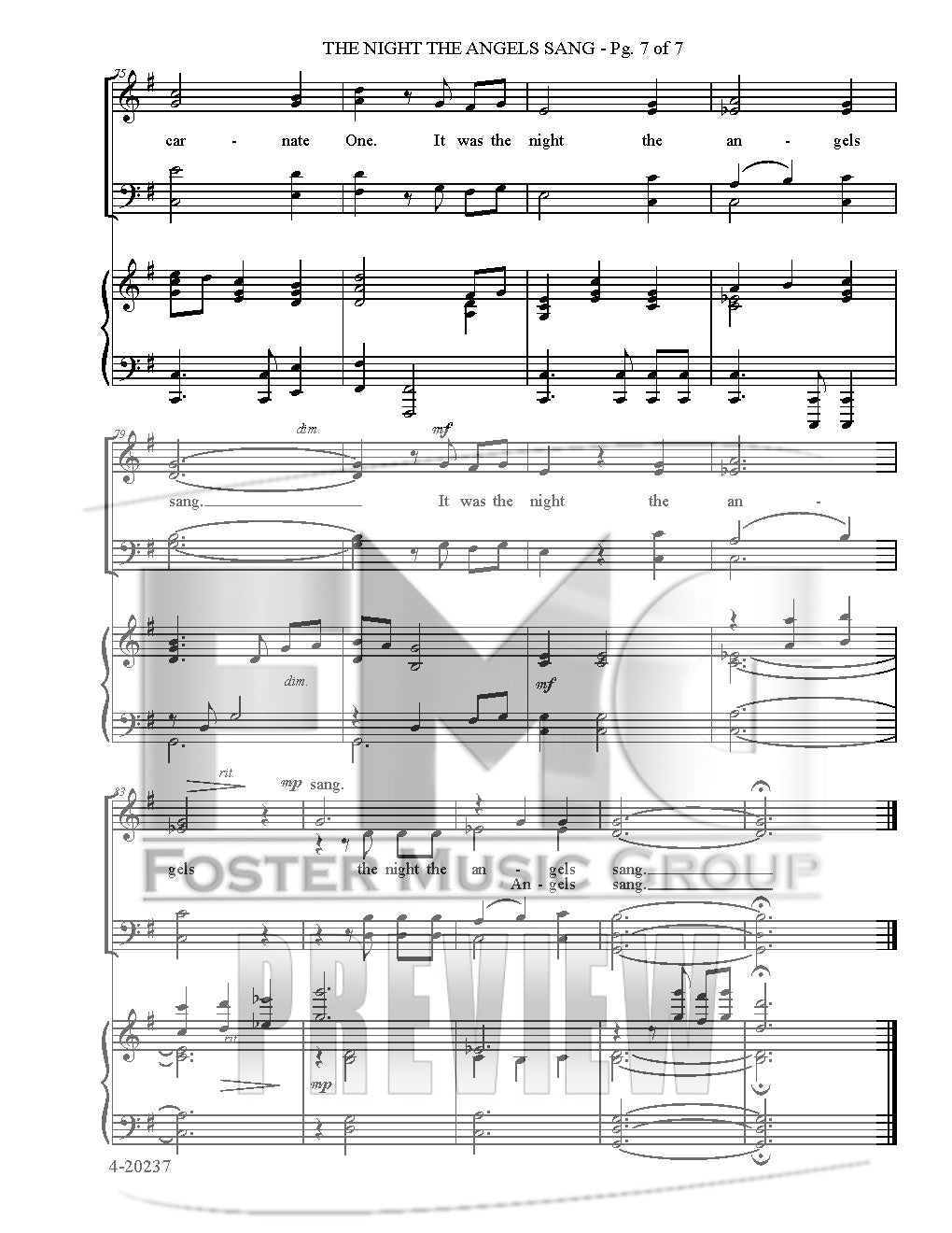 The Night The Angels Sang